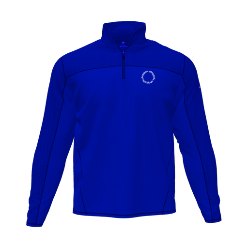 [CUS-DFW-QTRZ-PER-LSL-RYL-AS-LOGO2] Quarter Zip Pullover (Adult S, Royal, Logo 2)