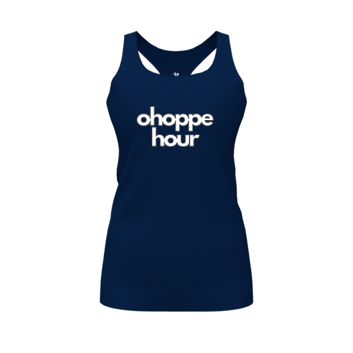 [CUS-DFW-RCBK-PER-NVY-FYS-LOGO1] Decker Racerback Tank Top (Female Youth S, Navy, Logo 1)
