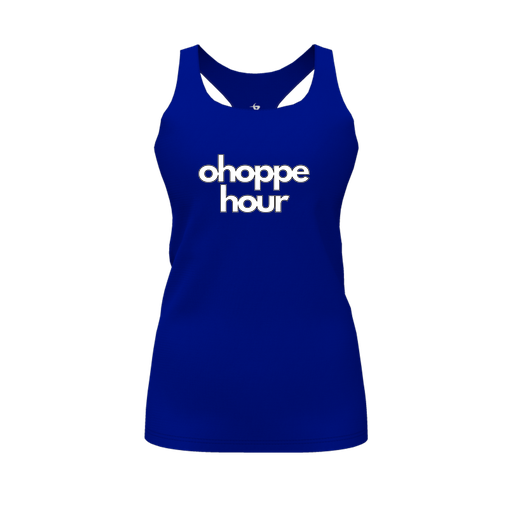 [CUS-DFW-RCBK-PER-RYL-FYS-LOGO1] Decker Racerback Tank Top (Female Youth S, Royal, Logo 1)