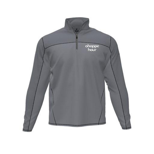 [CUS-DFW-QTRZ-PER-LSL-GRY-AS-LOGO1] Quarter Zip Pullover (Adult S, Gray, Logo 1)