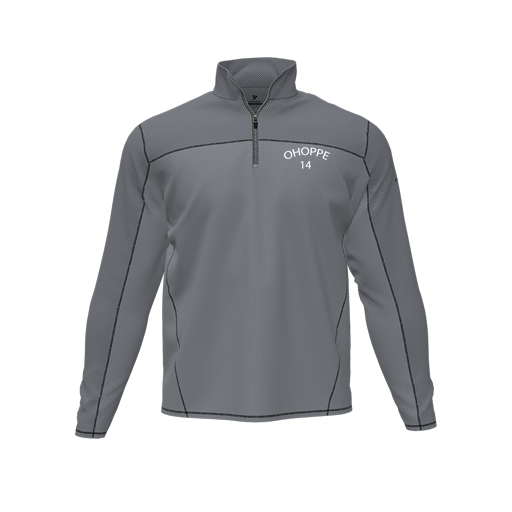 [CUS-DFW-QTRZ-PER-LSL-GRY-AS-LOGO3] Quarter Zip Pullover (Adult S, Gray, Logo 3)