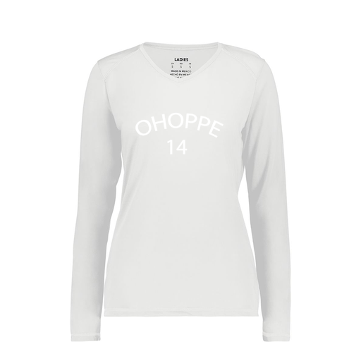 [6847.005.XS-LOGO3] Women's SoftTouch Long Sleeve (Female Adult XS, White, Logo 3)