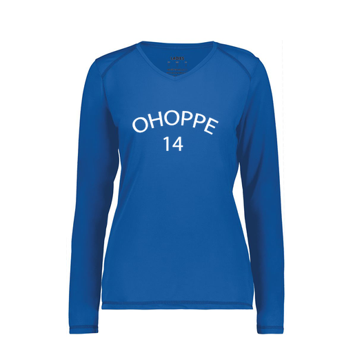 [6847.060.XS-LOGO3] Women's SoftTouch Long Sleeve (Female Adult XS, Royal, Logo 3)