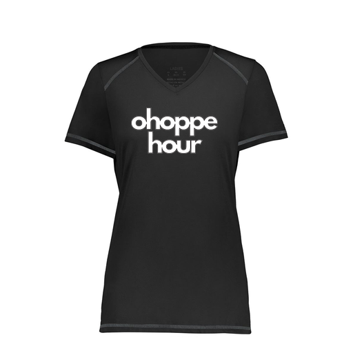[6844.080.XS-LOGO1] Women's SoftTouch Short Sleeve (Female Adult XS, Black, Logo 1)