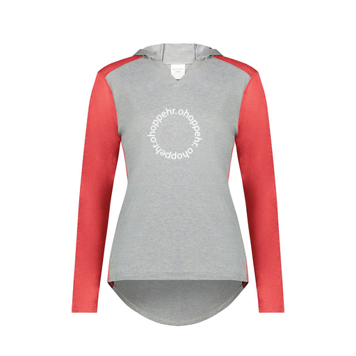 [6902.27V.XS-LOGO2] Ladies Vintage Hoodie (Female Adult XS, Red, Logo 2)