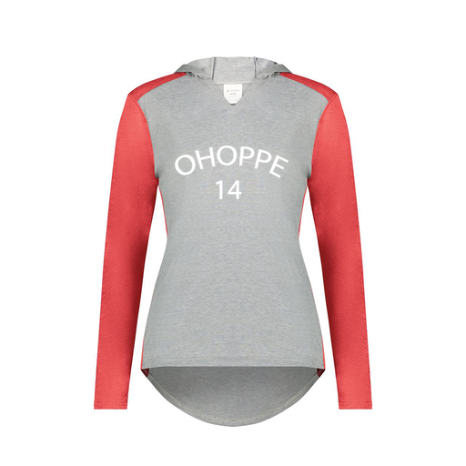 [6902.27V.XS-LOGO3] Ladies Vintage Hoodie (Female Adult XS, Red, Logo 3)