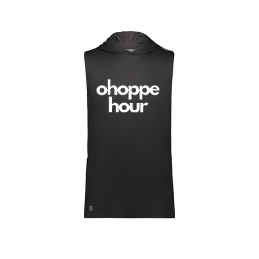 [222590.080.XS-LOGO1] Men's CoolDry Sleeveless Hoodie (Adult XS, Black, Logo 1)