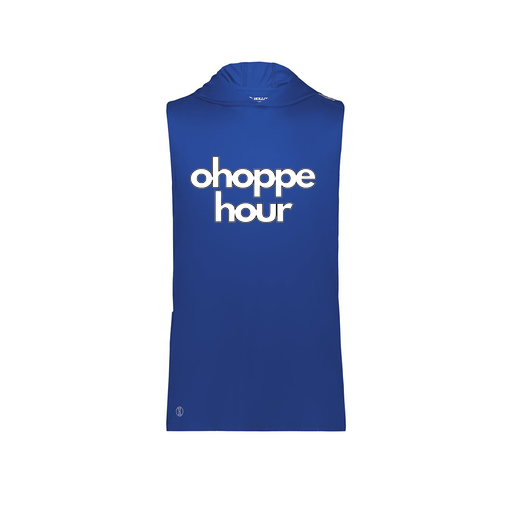 [222590.060.XS-LOGO1] Men's CoolDry Sleeveless Hoodie (Adult XS, Royal, Logo 1)