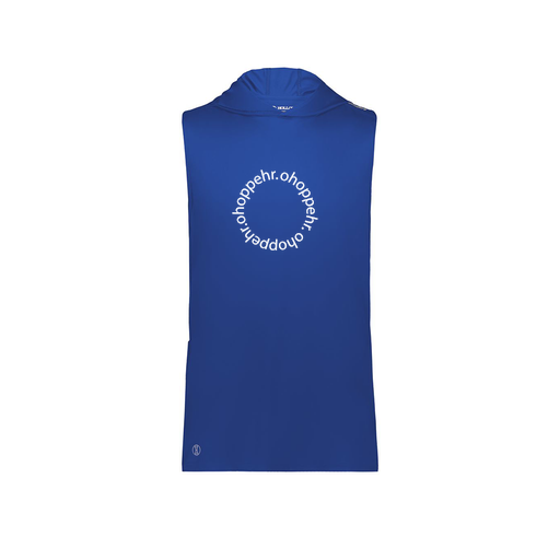 [222590.060.XS-LOGO2] Men's CoolDry Sleeveless Hoodie (Adult XS, Royal, Logo 2)