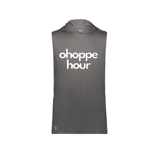 [222590.98D.XS-LOGO1] Men's CoolDry Sleeveless Hoodie (Adult XS, Gray, Logo 1)