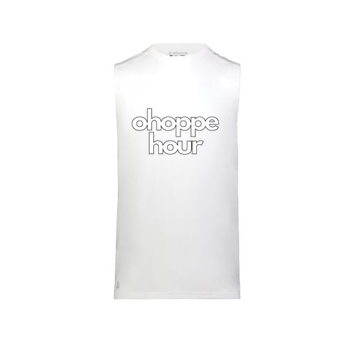 [222593.005.S-LOGO1] Men's CoolDry TankTop (Adult S, White, Logo 1)