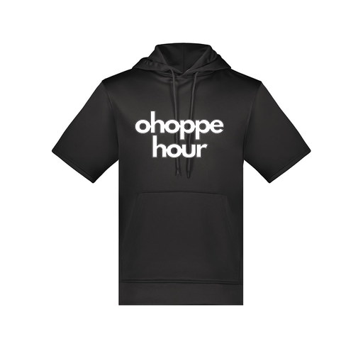 [6871.080.S-LOGO1] Men's Dri Fit Short Sleeve Hoodie (Adult S, Black, Logo 1)
