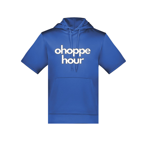 [6871.060.S-LOGO1] Men's Dri Fit Short Sleeve Hoodie (Adult S, Royal, Logo 1)