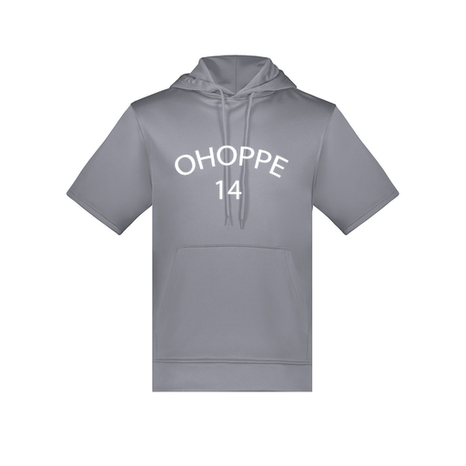 [6871.059.S-LOGO3] Men's Dri Fit Short Sleeve Hoodie (Adult S, Gray, Logo 3)