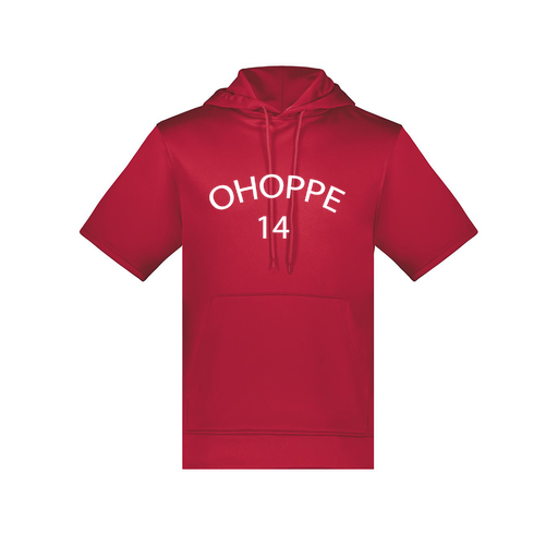 [6871.083.S-LOGO3] Men's Dri Fit Short Sleeve Hoodie (Adult S, Red, Logo 3)