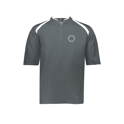 [229581-AS-GRY-LOGO2] Men's Dugout Short Sleeve Pullover (Adult S, Gray, Logo 2)