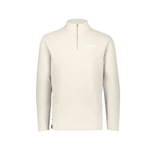 [6863.53T.XS-LOGO3] Men's MicroFleece 1/4 Zip Pullover (Adult XS, White, Logo 3)