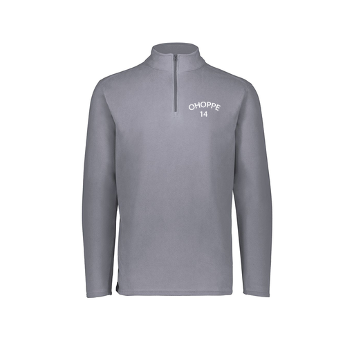 [6863.059.XS-LOGO3] Men's MicroFleece 1/4 Zip Pullover (Adult XS, Gray, Logo 3)