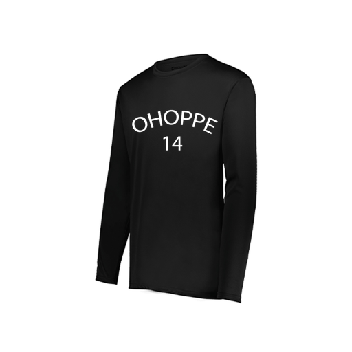[222822.080.XS-LOGO3] Men's LS Smooth Sport Shirt (Adult XS, Black, Logo 3)