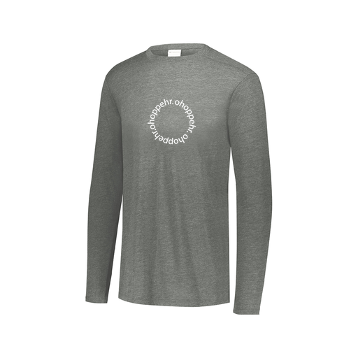 [FTLCUBGY-AXS-LOGO2] Decker Men's Tri-Blend T-Shirt - Long Sleeve (Adult XS, Gray, Logo 2)