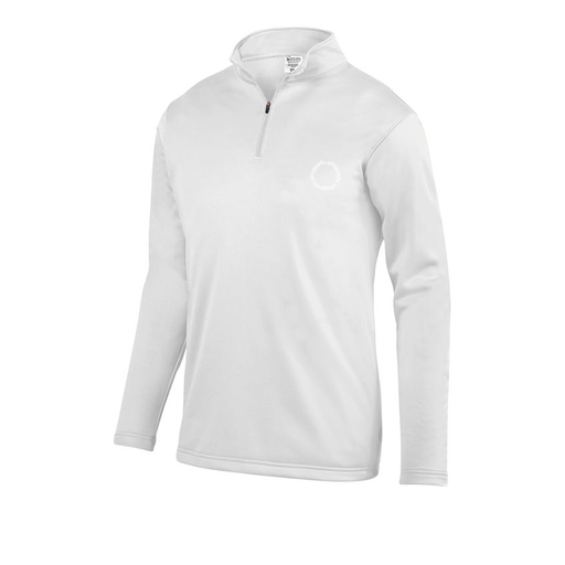 [DFW-FFQZ-WHT-AS-LOGO2] Decker Men's FlexFleece 1/4 Zip (Adult S, White, Logo 2)
