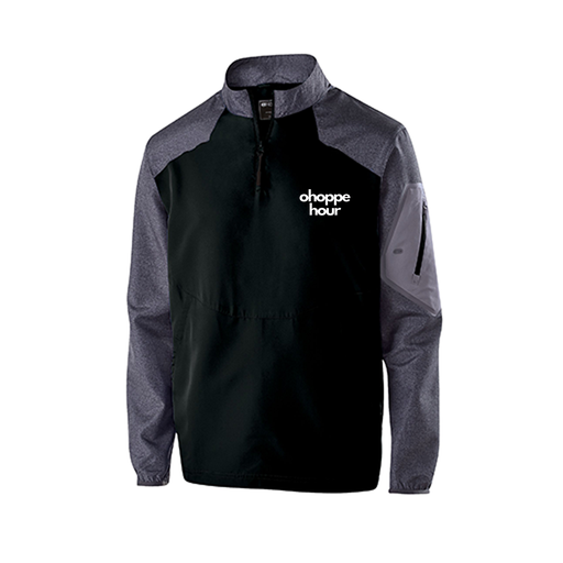 [229155.H05.XS-LOGO1] Men's Raider LS Pullover (Adult XS, Black, Logo 1)
