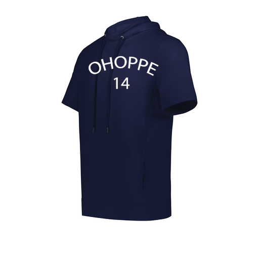 [222505.065.S-LOGO3] Men's Venturs Soft Knit Short Sleeve Hoodie (Adult S, Navy, Logo 3)