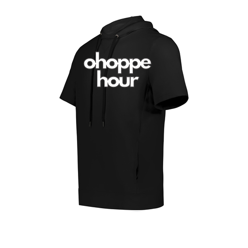 [222605.080.S-LOGO1] YOUTH VENTURA SOFT KNIT SHORT SLEEVE HOODIE (Youth S, Black, Logo 1)