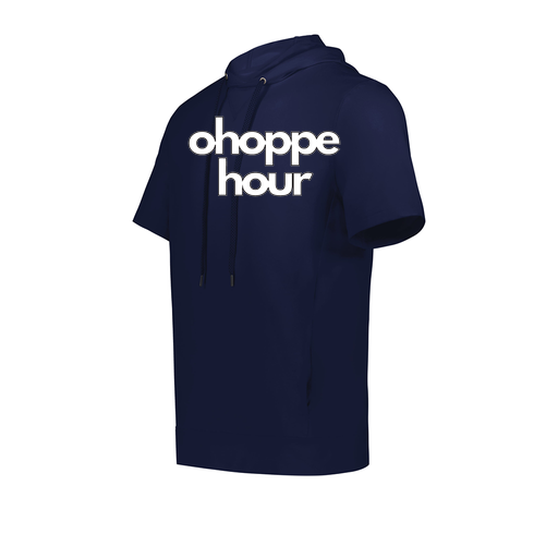 [222605.065.S-LOGO1] YOUTH VENTURA SOFT KNIT SHORT SLEEVE HOODIE (Youth S, Navy, Logo 1)